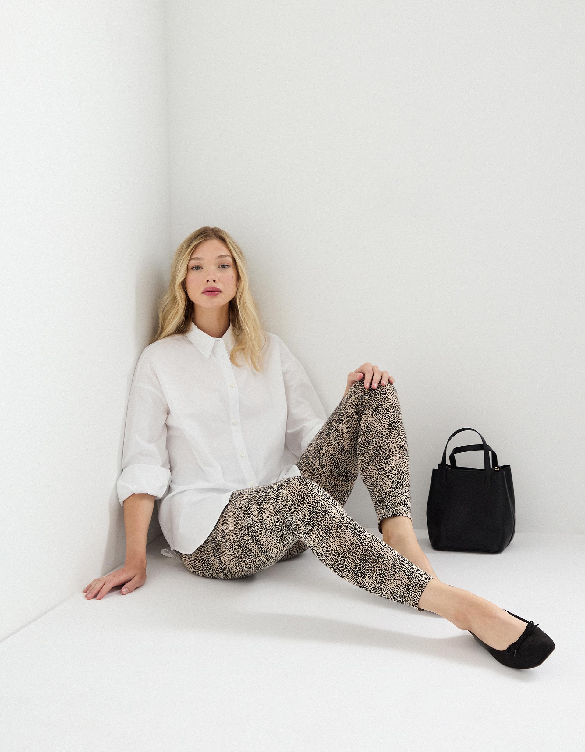 Leggings Estampados, Mulher, Bege