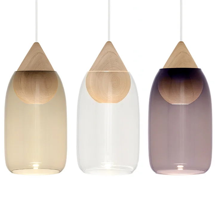 Mater - Liuku Pendelleuchte Drop, Erle / smoked