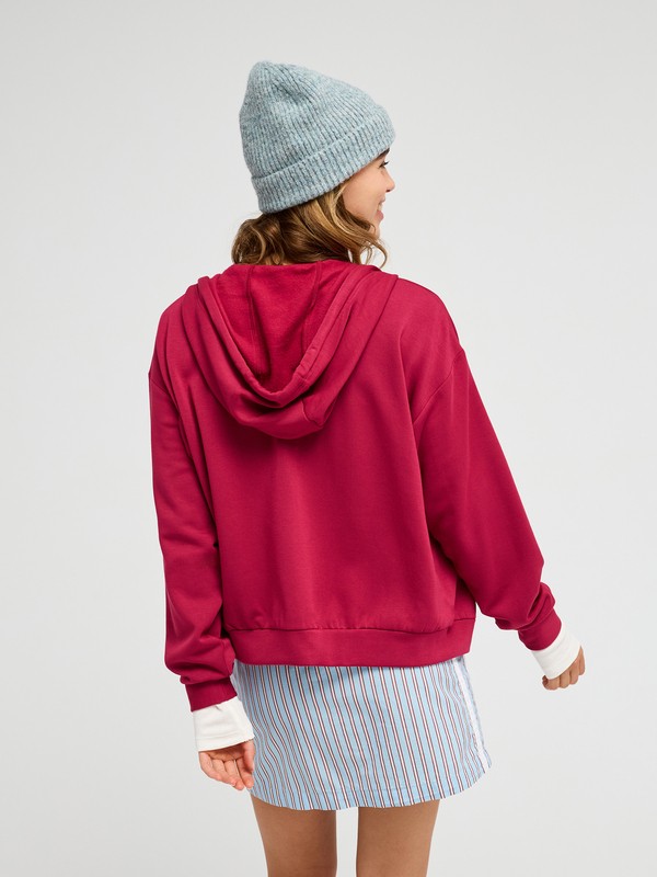 Surfing By Daylight Sweat à capuche zippé Rouge Femme
