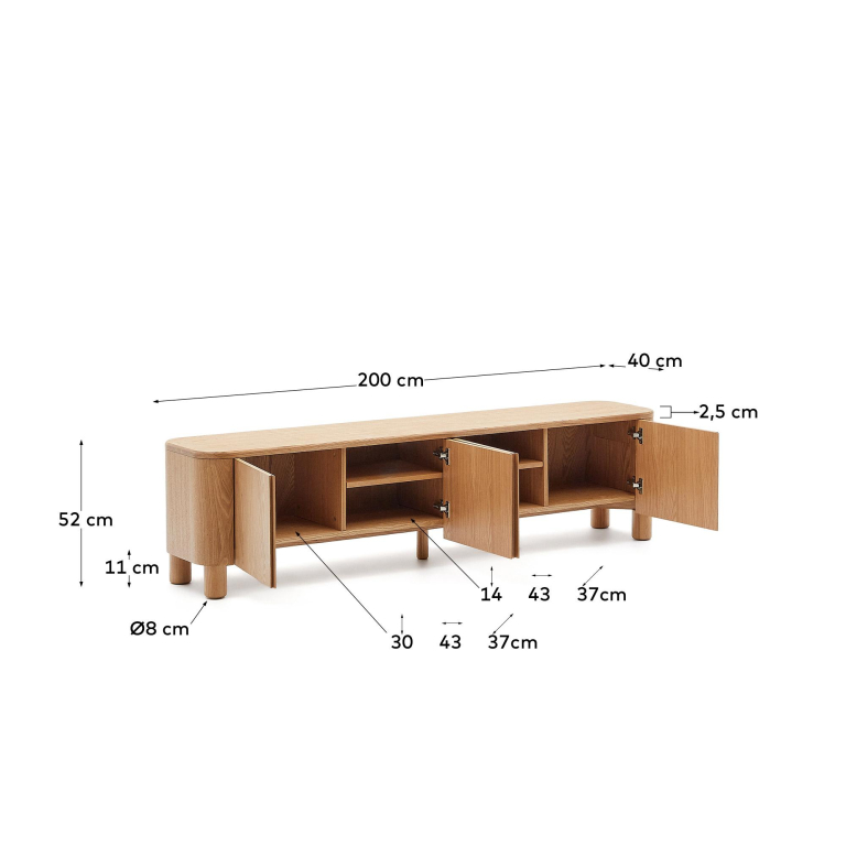 Kave Home Salaya dressoir 200x50 essen
