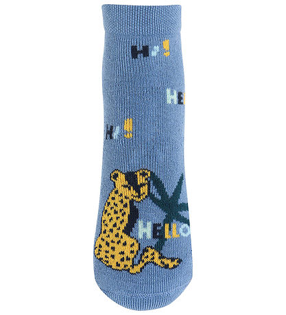 Melton Strømper m. AntiskRød - Let's Go - Denim Blue