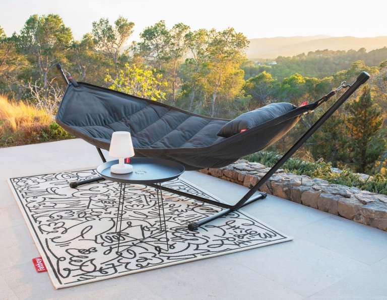 Fatboy Headdemock Superb Deluxe hangmat rock grey rack black