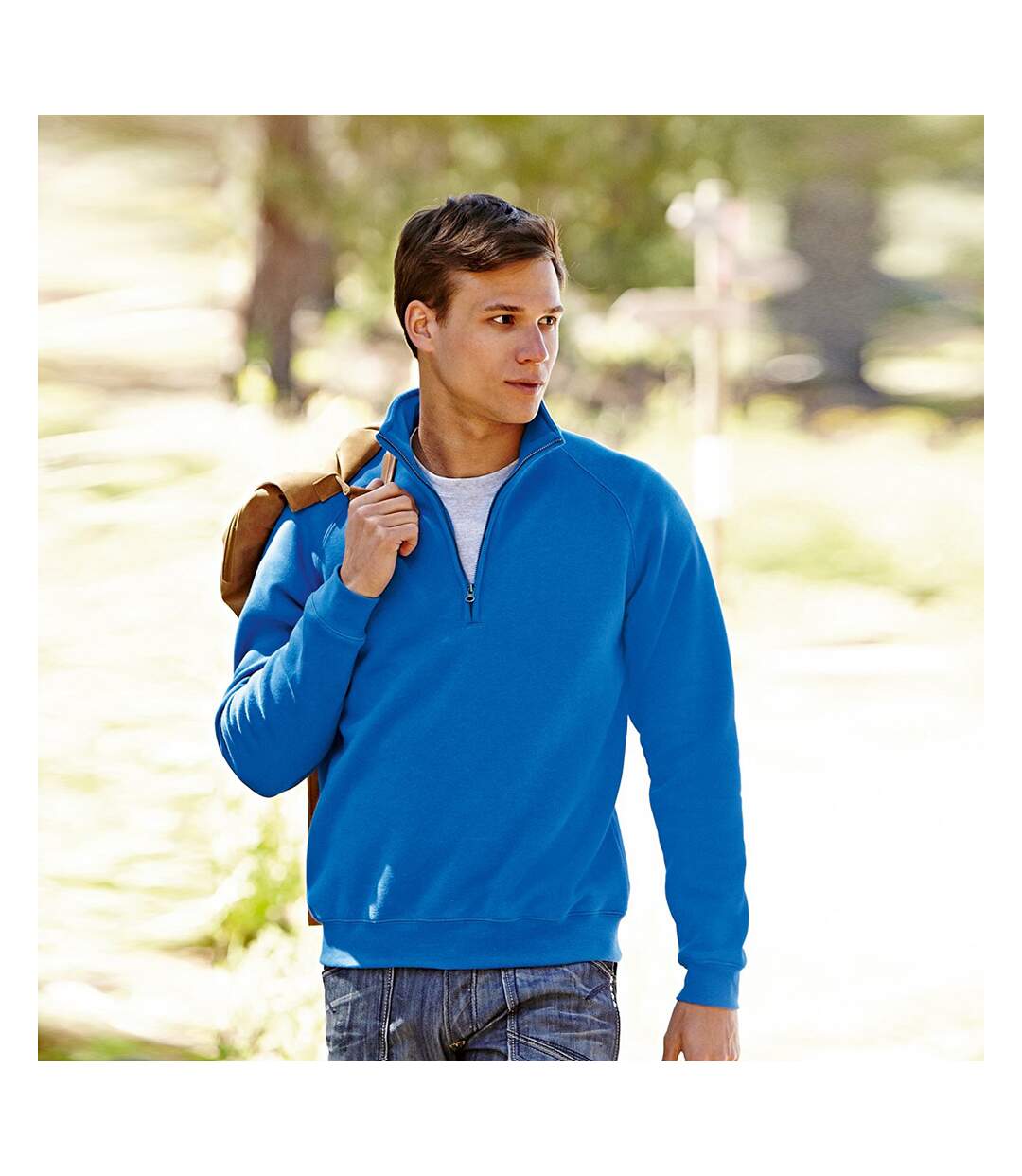 Fruit Of The Loom - Sweatshirt à fermeture zippée 1 quart - Homme (Bleu roi) - UTRW3166