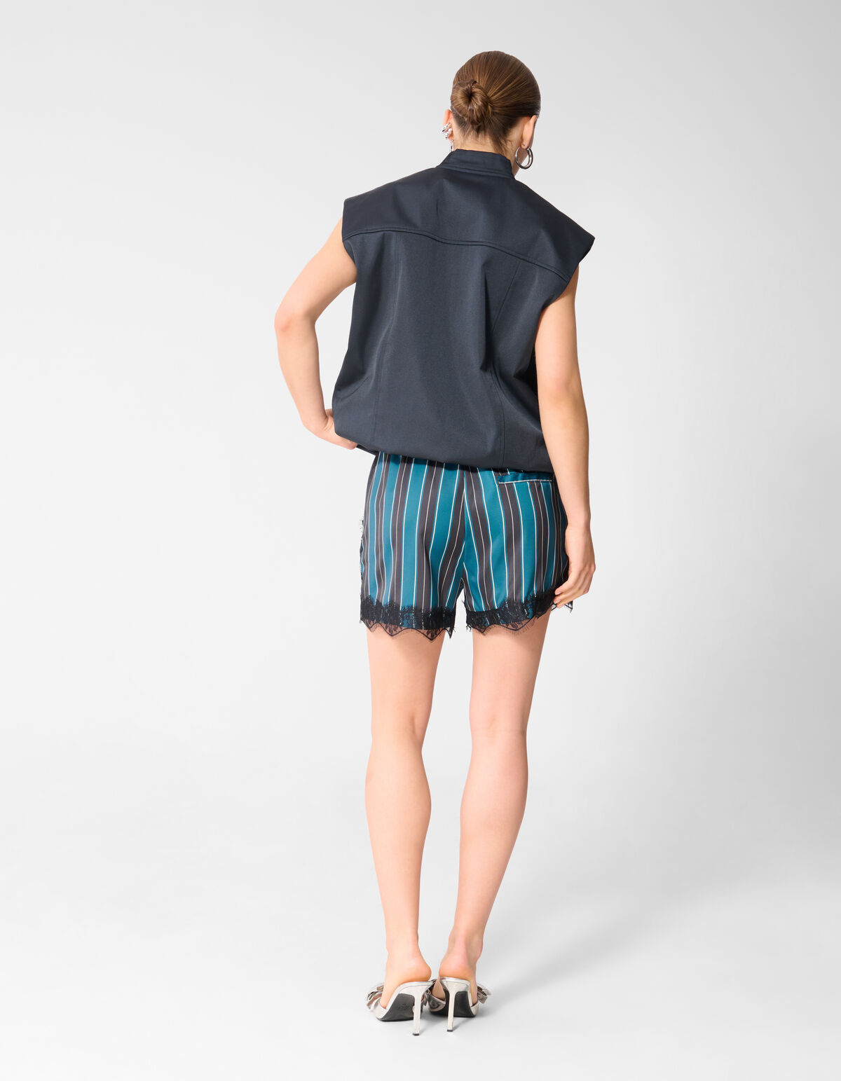 Kanten Stripe Short Petrol