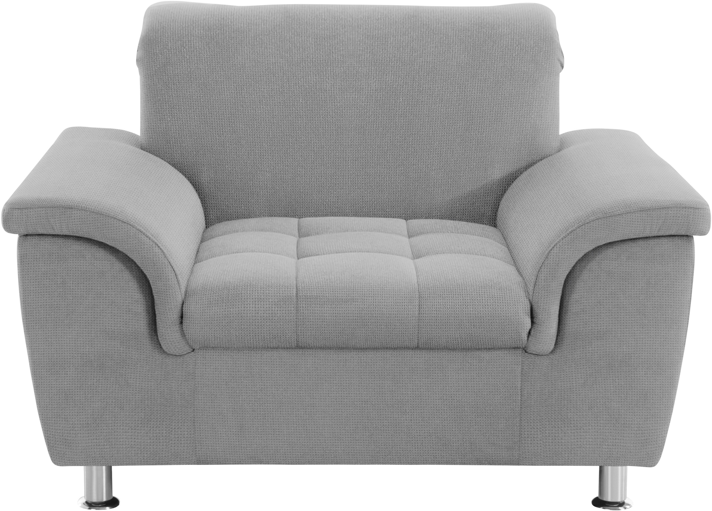 DOMO collection Sessel »Franzi, zeitlos und elegant, moderne Sitzheftung« wahlweise mit Kopfteilverstellung