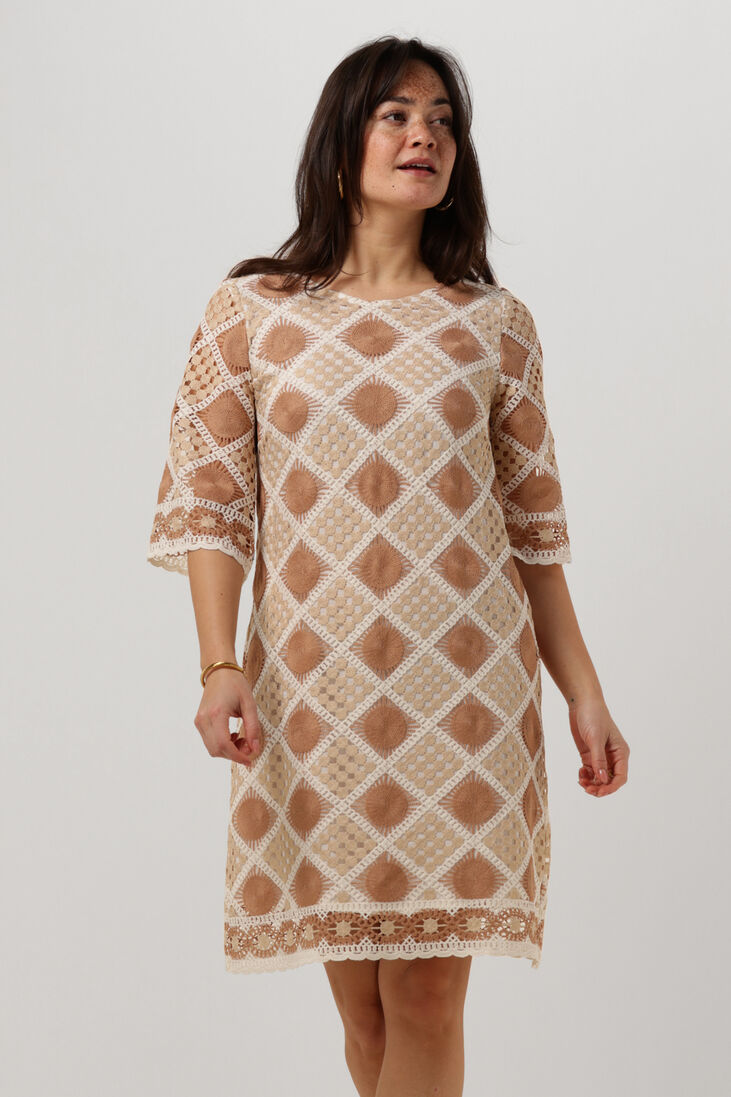 ANA ALCAZAR beige ana alcazar mini jurk 049510-3322
