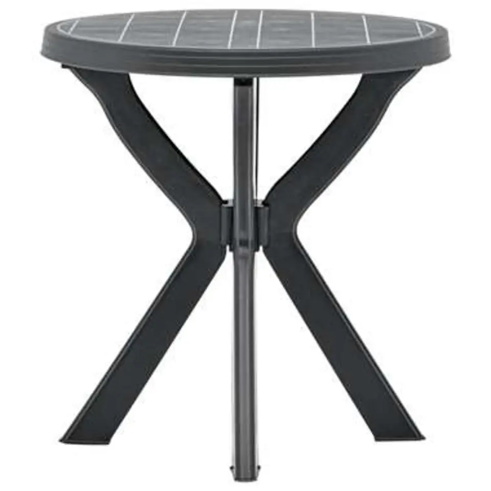 vidaXL - Tuintafel - Antraciet - Kunststof