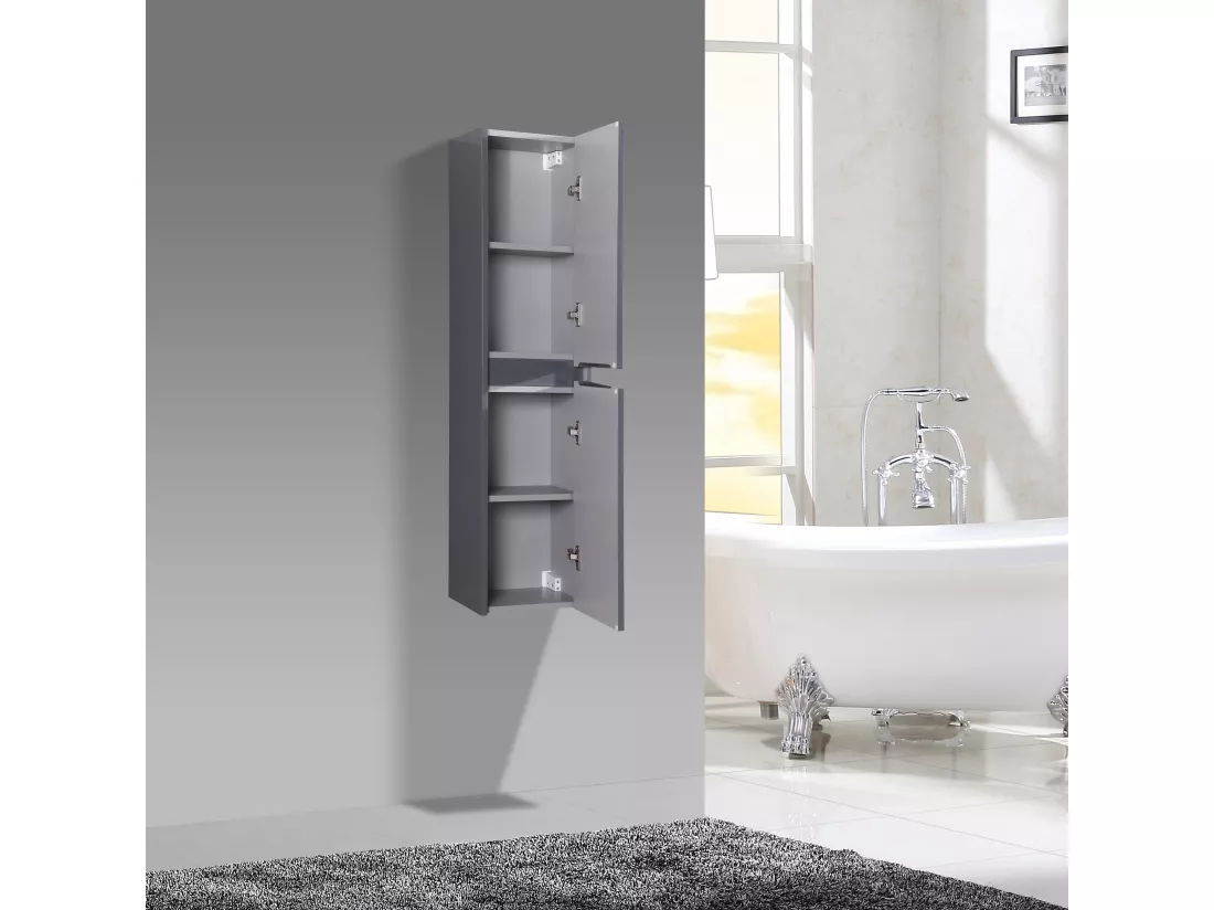 Colonne salle de bain 120 cm gris laque Aquadoli