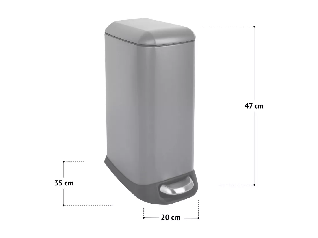 Poubelle à pédale 12l incl. seau intérieur