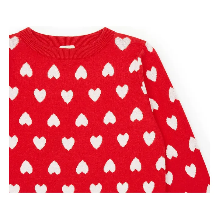 Bonton Pull Paula Cœurs | Rouge