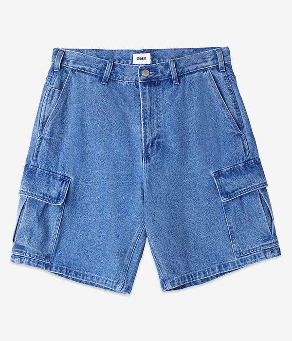 Obey Bigwig Denim Cargo Shorts (light indigo)