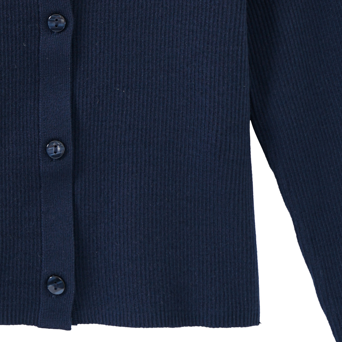 Yigga Mädchen Strickjacke mit Rippstruktur dunkelblau