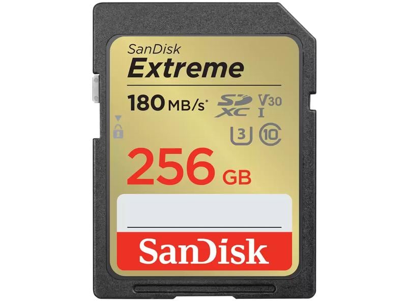 SanDisk SDXC-Karte Extreme 256 GB Professionelle SDXC-Speicherkarte mit 256 GB