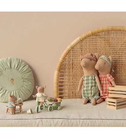 Maileg Schwein - Baby Junge in Holzbox - Blau