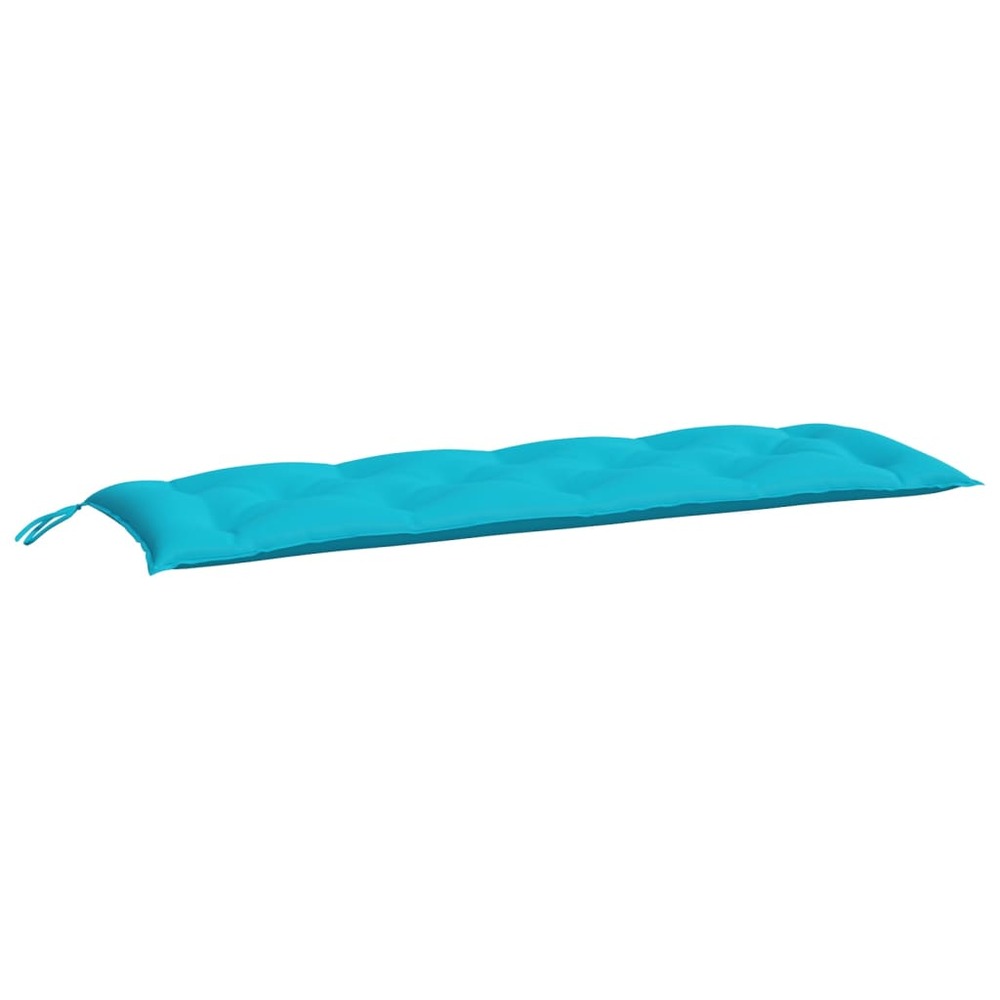 Coussins de banc de jardin lot de 2 turquoise 150x50x7 cm tissu