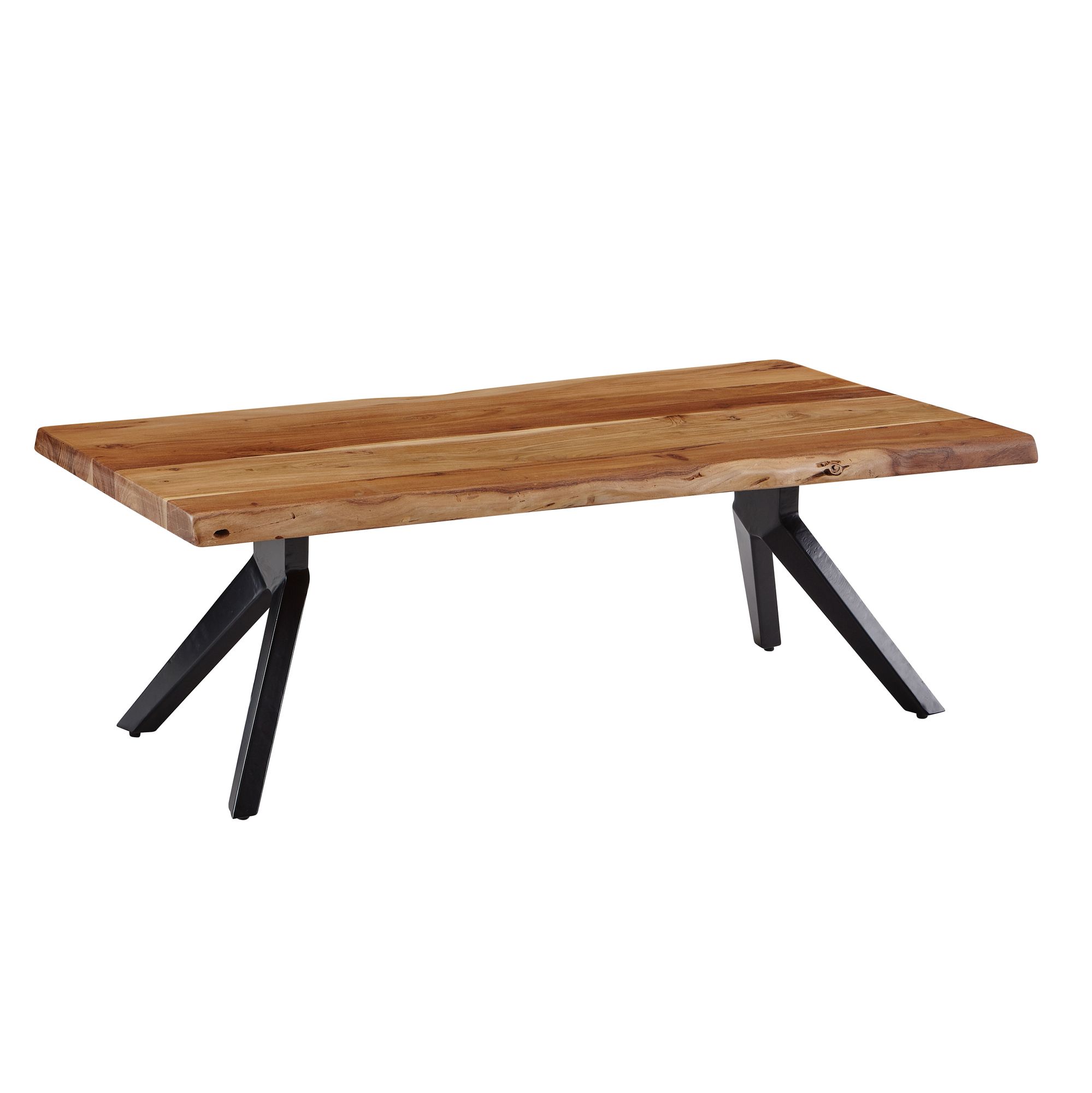 FineBuy Couchtisch 115x37x64 cm Massivholz Design Wohnzimmertisch Sofatisch