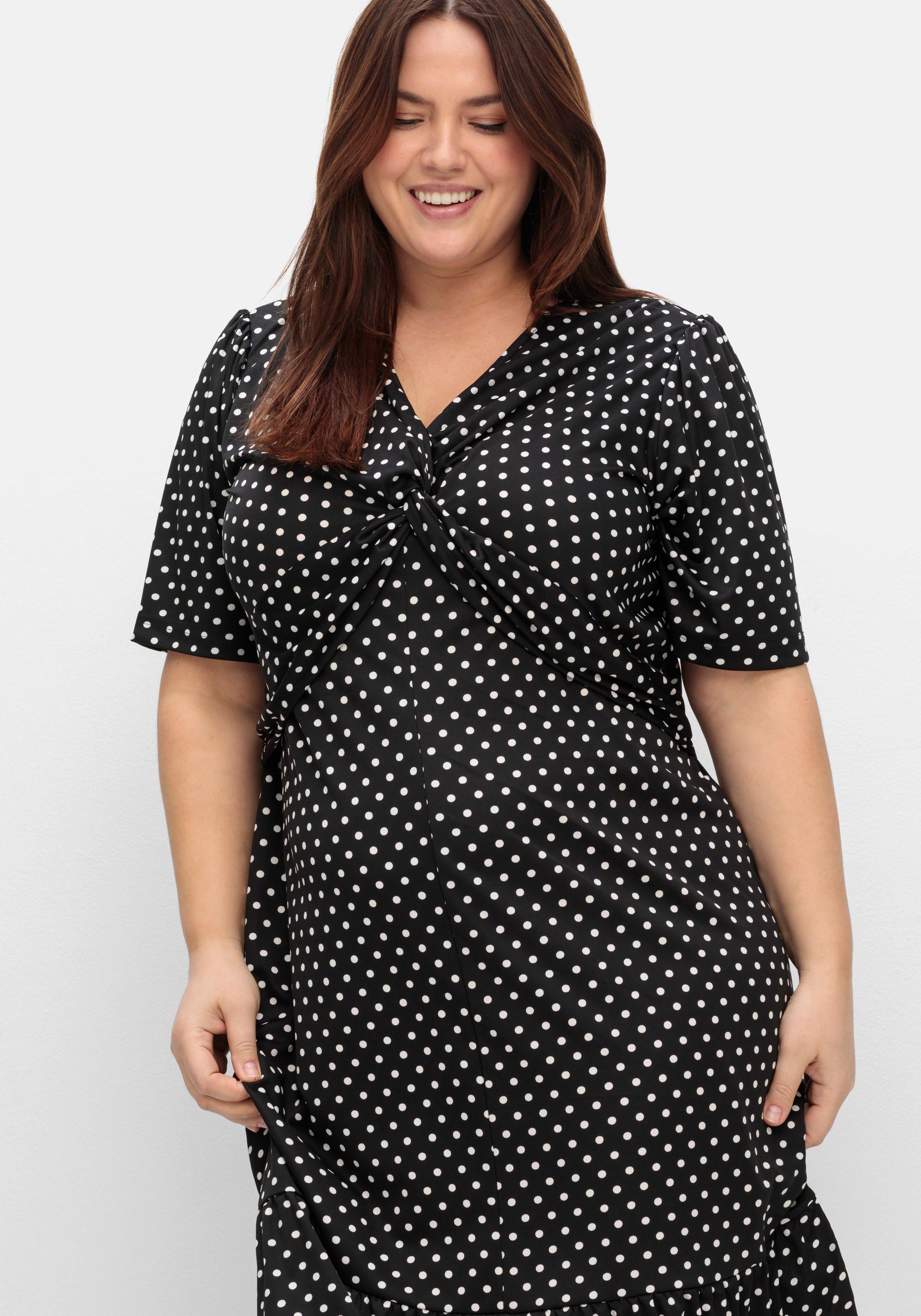 Jerseykleid mit geknotetem Ausschnitt
