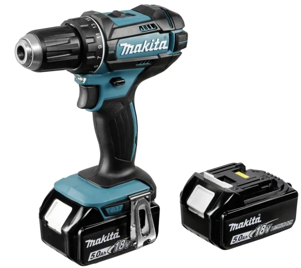 Makita DDF482RTJ 18V LI-ION Kompakt Boremaskine - inkl. 2 x 5Ah batterier, oplader, MAKPAC Box