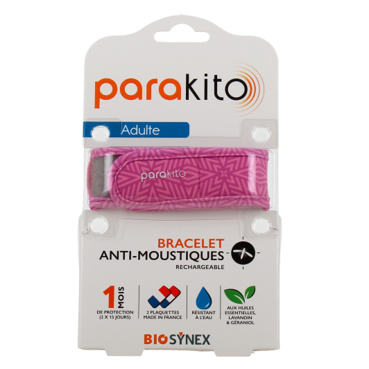 Bracelet anti moustique Parakito pour adulte - Huiles essentielles