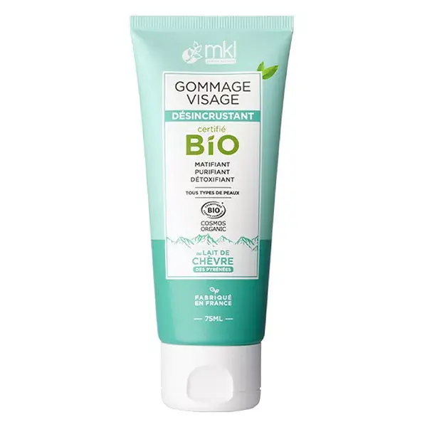 Esfoliante facial de leite de cabra orgânico MKL Green Nature 75ml