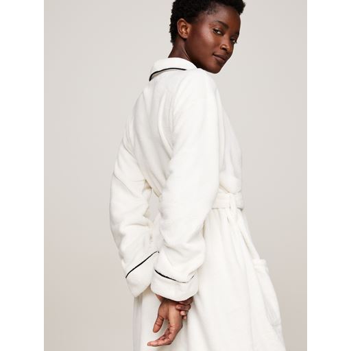 Tommy Hilfiger Fleece Morgenkåbe, Ivory, L