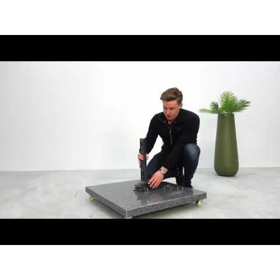 Platinum Challenger Premium T1 3x3 m - Manhattan Grey met voet en hoes