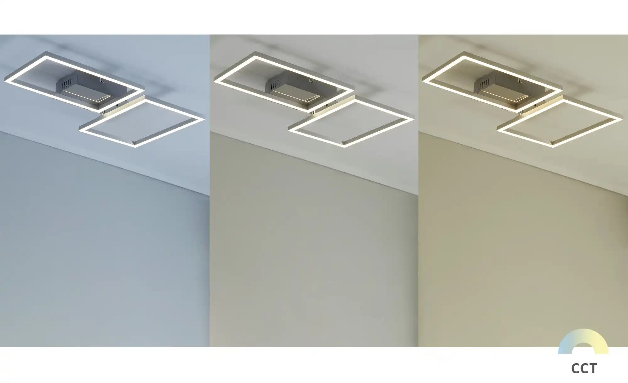 Meisterleuchten LED-Deckenleuchte, 2-flammig chrom mit Fernbedienung