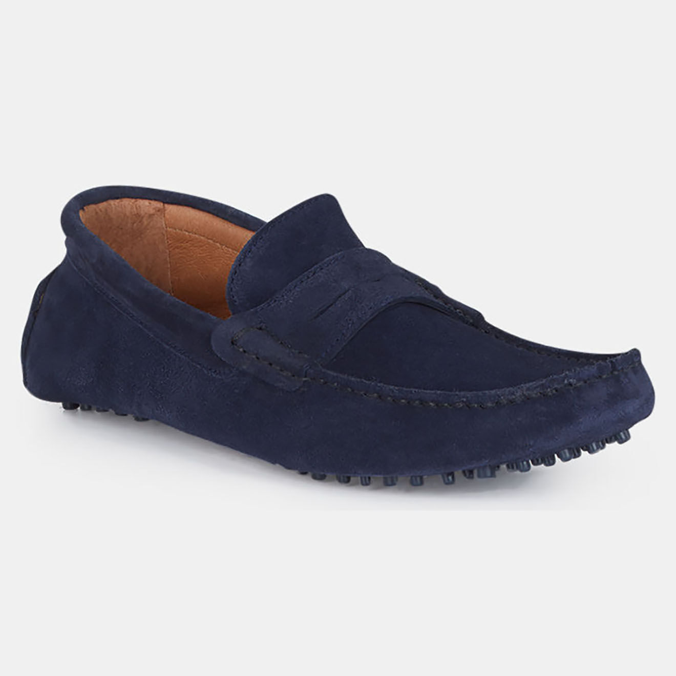 Comptoir GL Mocassins en Cuir bleu marine