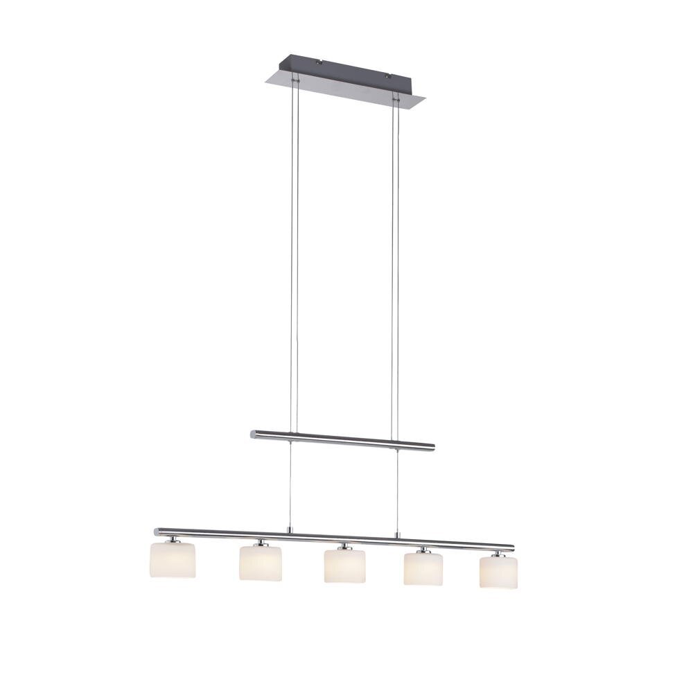 Hydra LED hanglamp in zilver, 5 x 4W, 2700lm