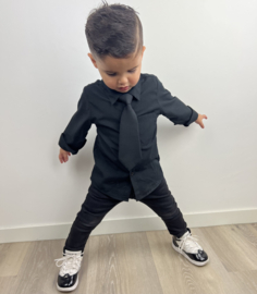 Little boys blouse - zwart (exclusief strikje)
