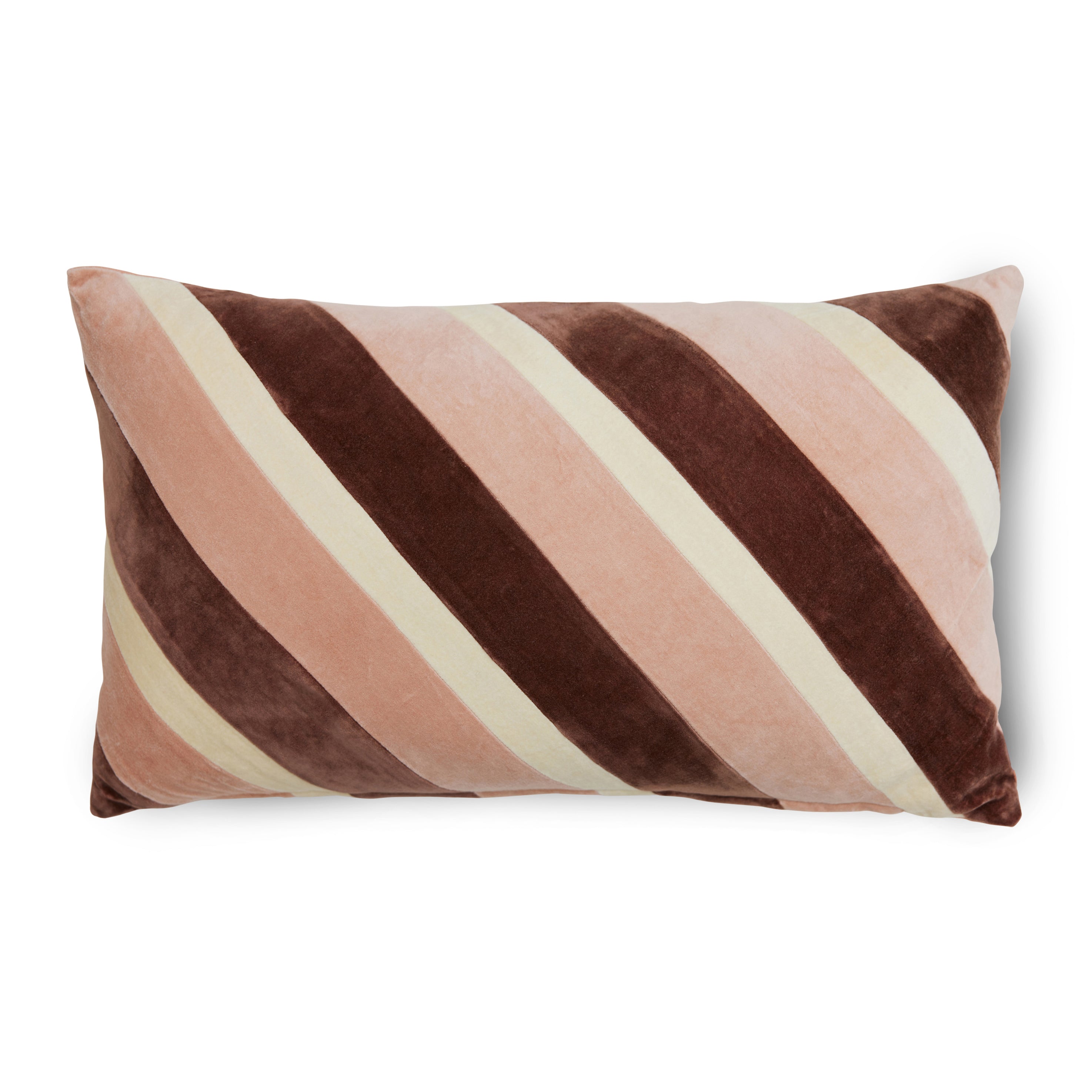 HKliving Striped Velvet Sierkussen 35 x 60 cm - Rose