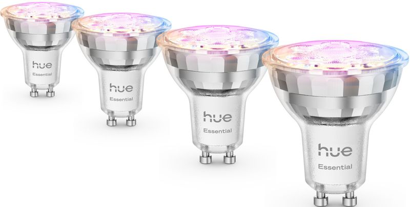 Philips - Hue Essential - LED-spot - Dimbaar - GU10 - 4,7 W - 4 stuks