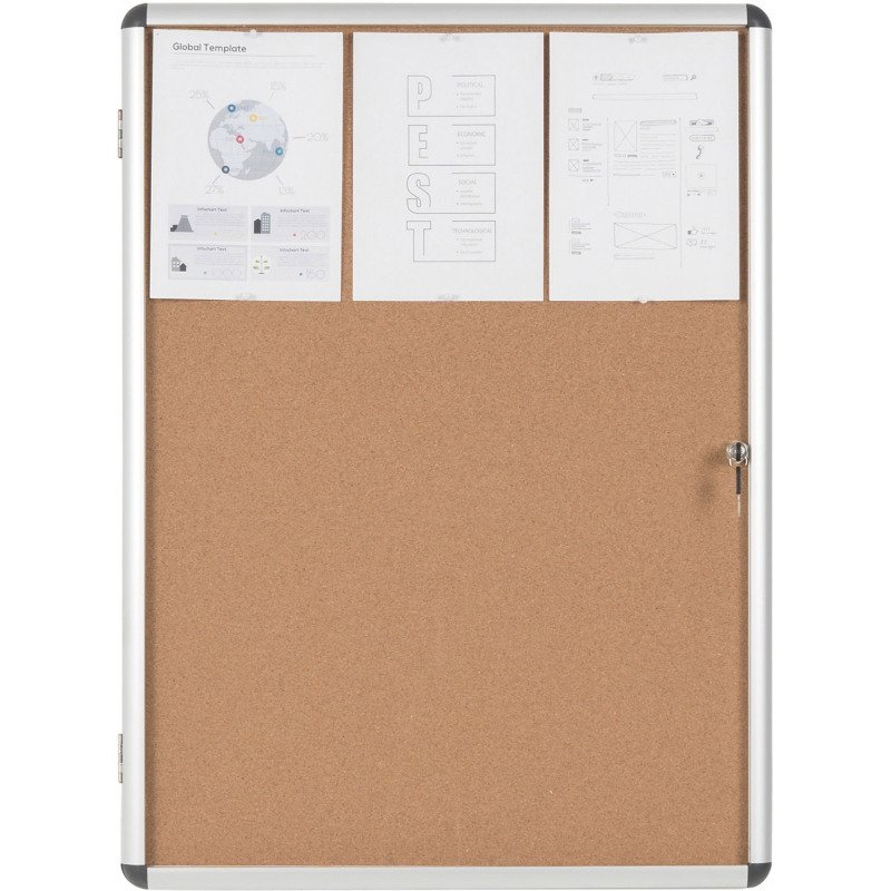 Vitrine d'affichage intérieur fond liège Enclore Bi-Office -9 feuilles