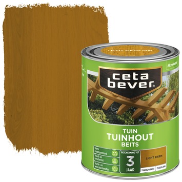 CetaBever Tuinhoutbeits zijdeglans transparant licht eiken 750 ml