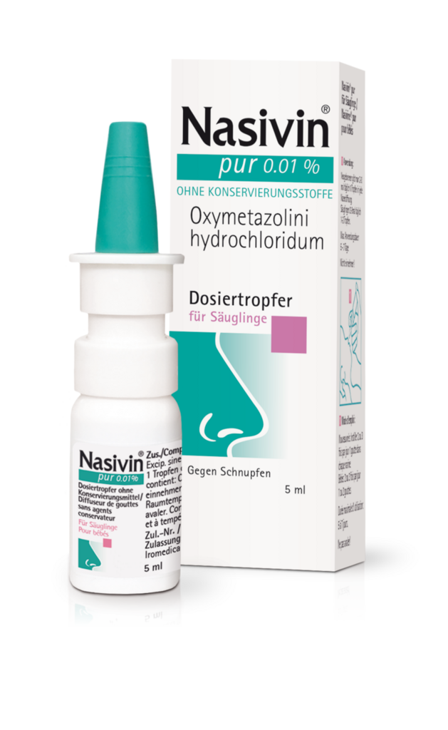 Nasivin Pur Dosiertropfer 0.01 %<br>5 ml, Flasche, Nasentropfen, Lösung