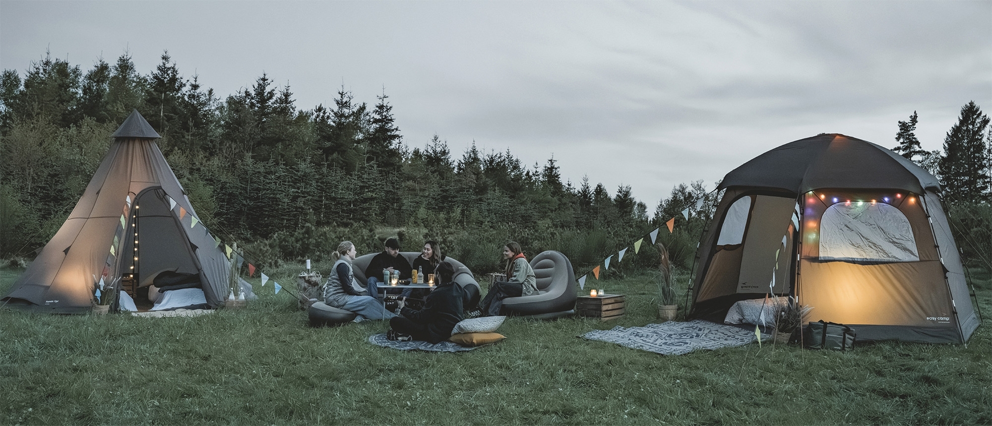 Easy Sandland Yurt Camp Kuppelzelt für 6 Personen