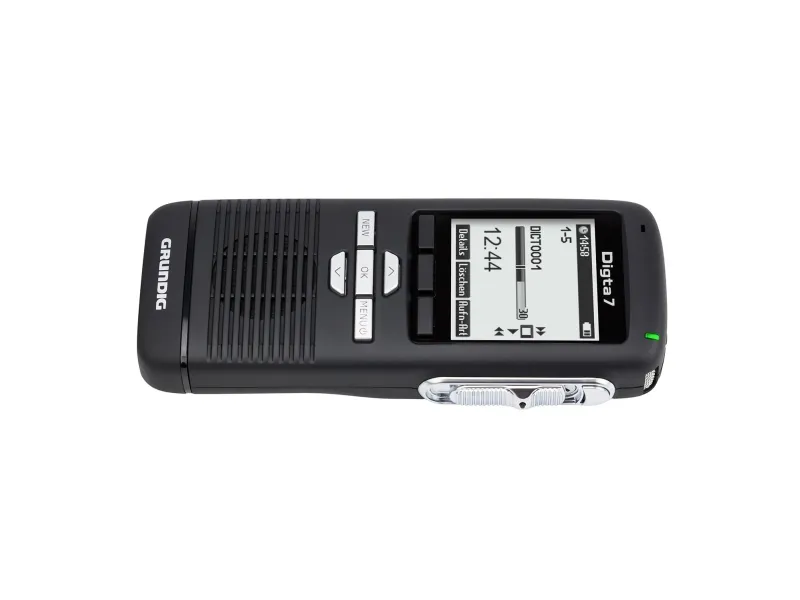 Grundig Digta 7 Stand-Alone Kit, 25 t, Quality Play (QP), Standard afspilning (SP), DSS, MP3, WAV, 200 - 7500 Hz, 64 - 192 Kbit/s, LCD