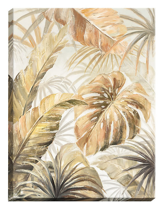 Toile exotique jaune L.80 x l.60 cm Emde