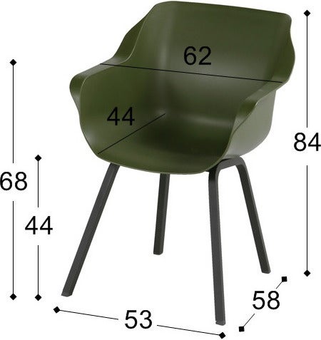 Hartman kuipstoel Sophie Element groen / zwart