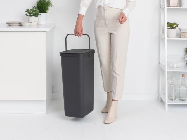 Sort & Go afvalemmer, 40L - Grey