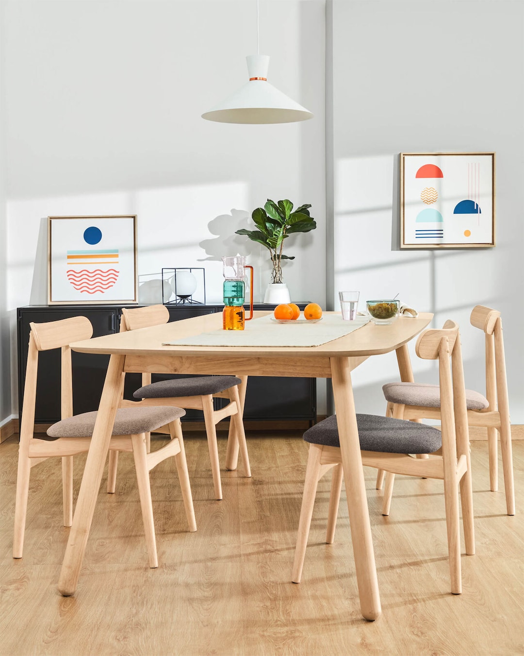Kave Home Esszimmerstuhl NAYME braun/ beige