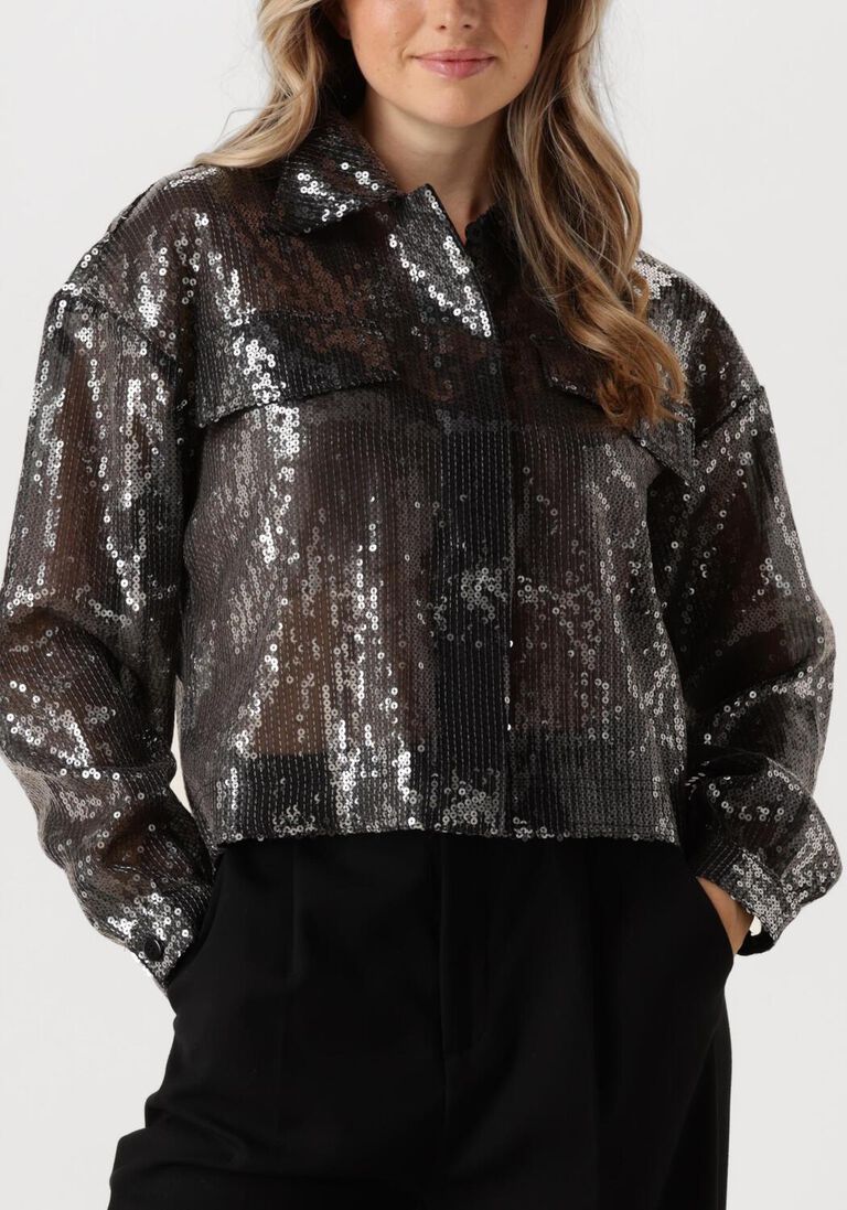 zilveren copenhagen muse blouses cmtrucker-jacket