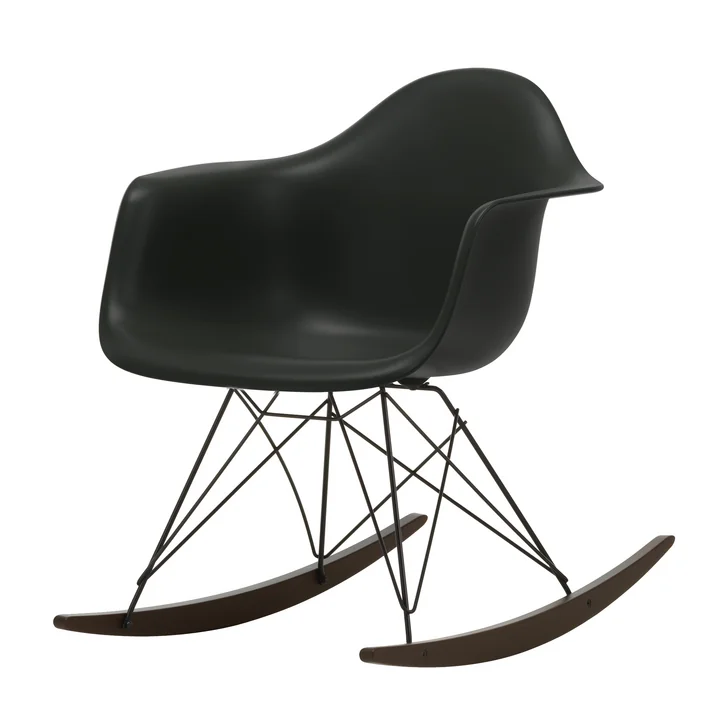 Vitra - Eames Plastic Armchair RAR RE, Ahorn dunkel / basic dark / tiefschwarz