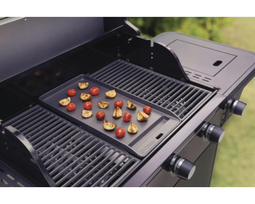 Tenneker® Plancha Plate, gietijzeren bakplaat, 48 x 24 cm, voor Grill Grate System Platform voor Halo