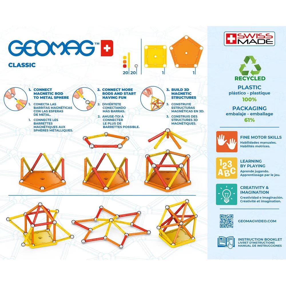 GEOMAG ECOFRIENDLY 42 PIECES COLOR