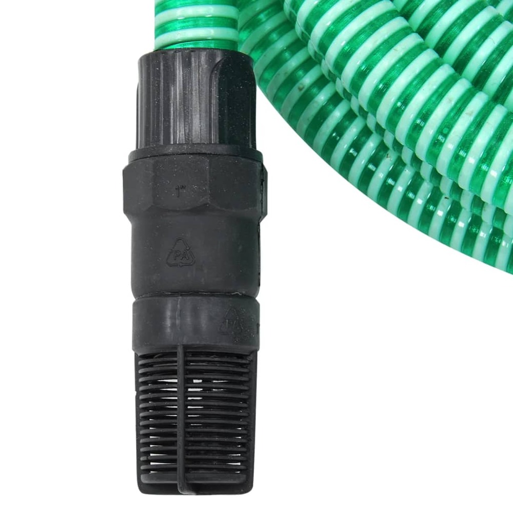 Tuyau d'aspiration avec raccords en pvc vert 1