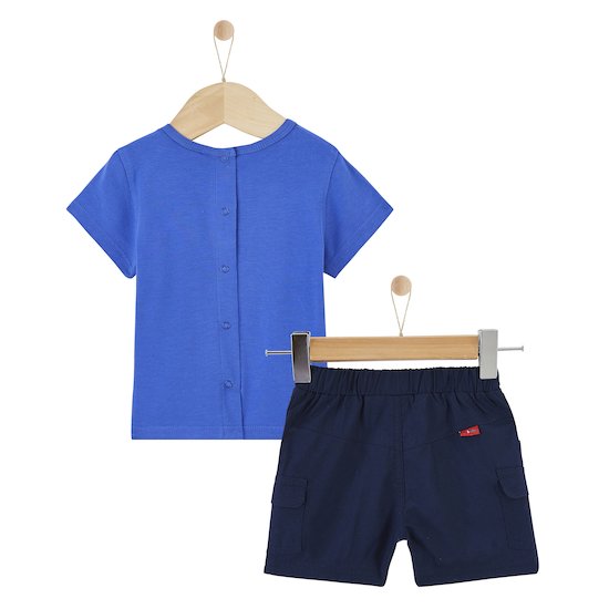 T-shirt + short Blue Garden   Bleu        de               P'tit bisou