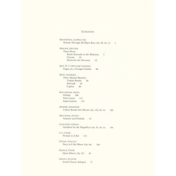 Dover Publications Organ Music for Manuals Only