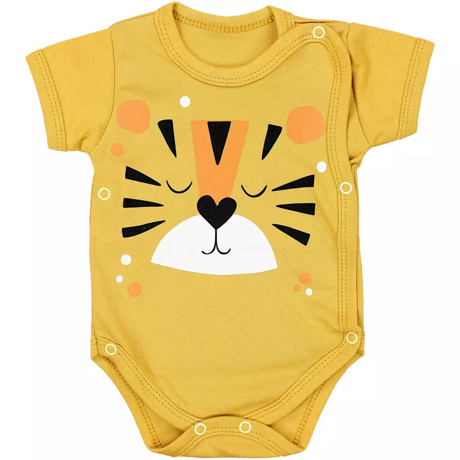 TupTam Baby Jungen Kurzarm Wickelbody 5er Set blaugelb