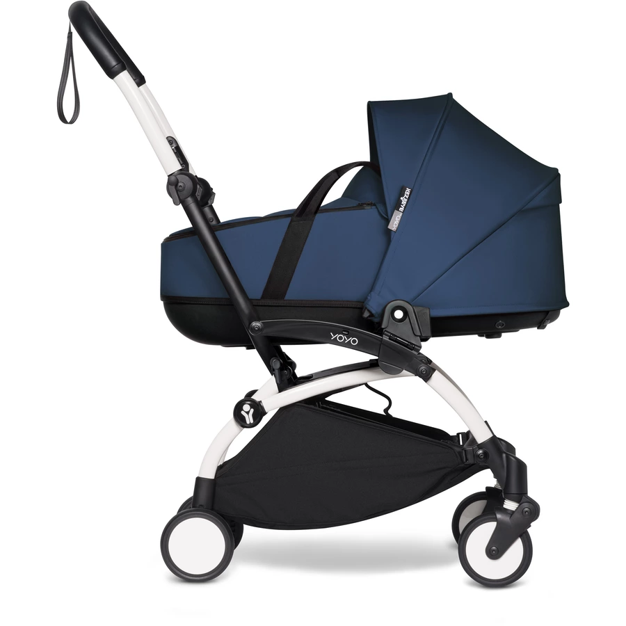 BABYZEN Kinderwagen YOYO2 0+ White mit Liegewanne Navy Blue